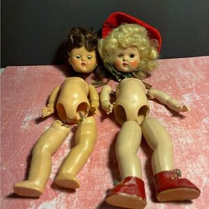Two Vintage Vogue Dolls Disassembled